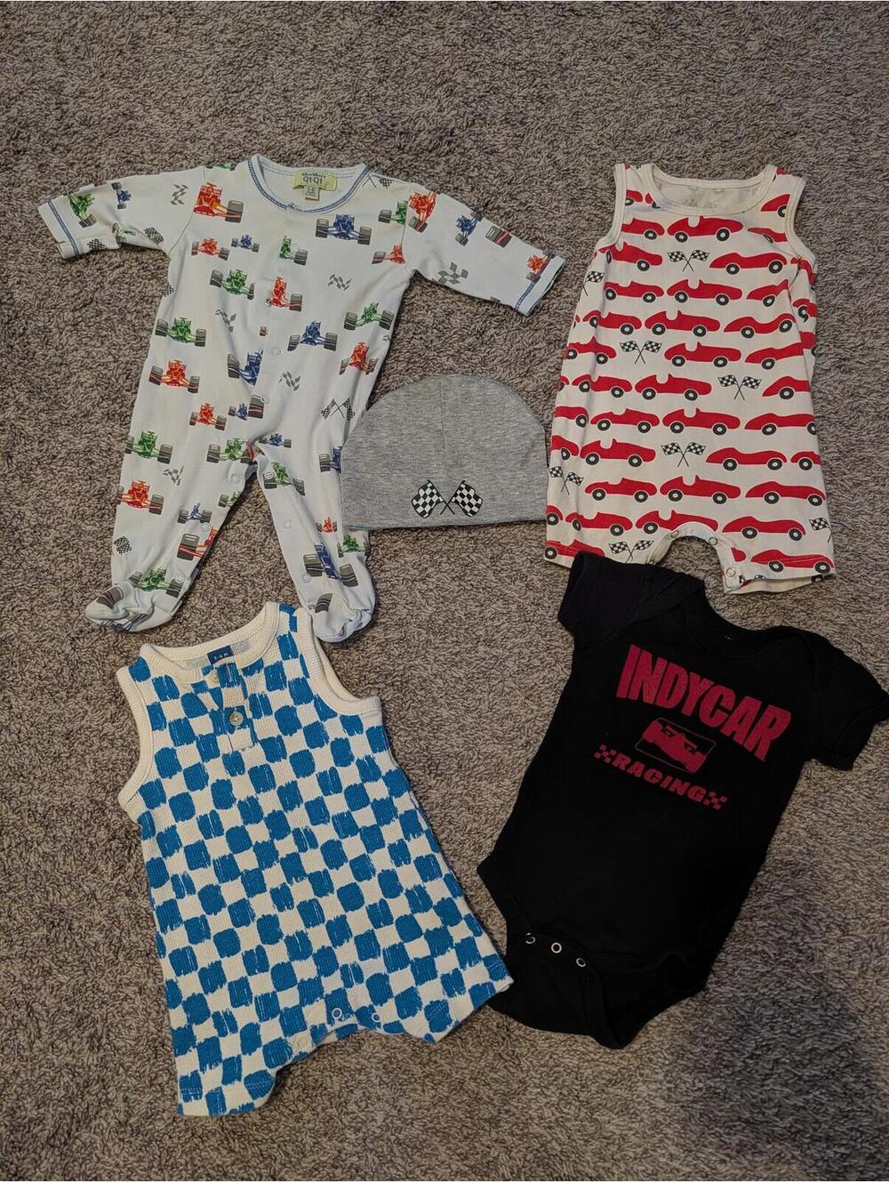 Baby Racing Themed Clothes 3-6m Bundle